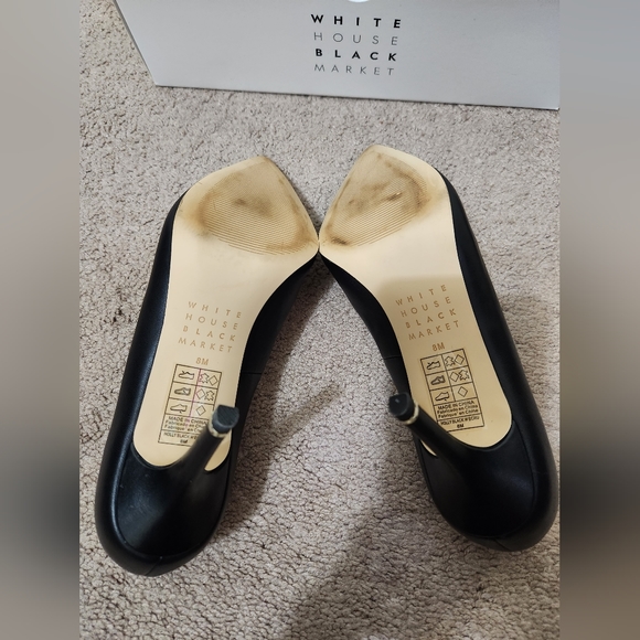 White House Black Market Holly Leather Stiletto Pump - Picture 7 of 9